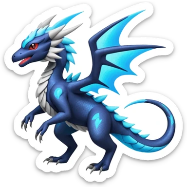 Neon Vibrant Pulsating Trail-glowing Chromatic Trico-Kyurem-Absol-Salamence-Salandit-Silvally-fusion-hybrid sticker