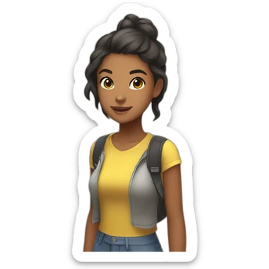 pokemon go style girl sticker