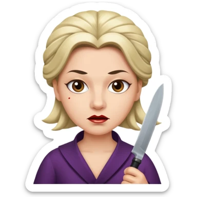 Gosto Man Opera singer with a knife  sticker