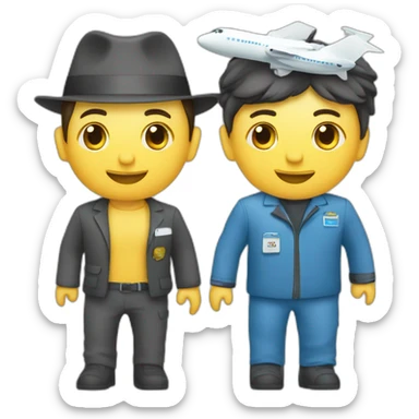 Un avion et deux tours sticker