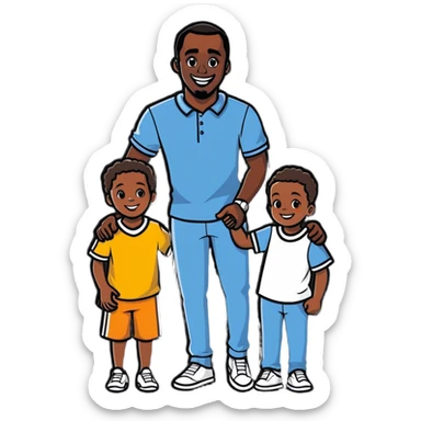 diddy holding kids sticker