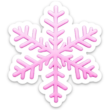 Pink snowflake  sticker
