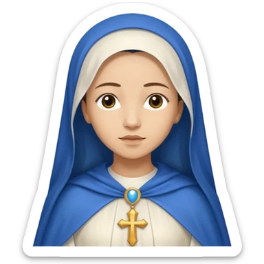 INMACULADA CONCEPCIÓN TUNICA BLANCA MANTO AZUL sticker