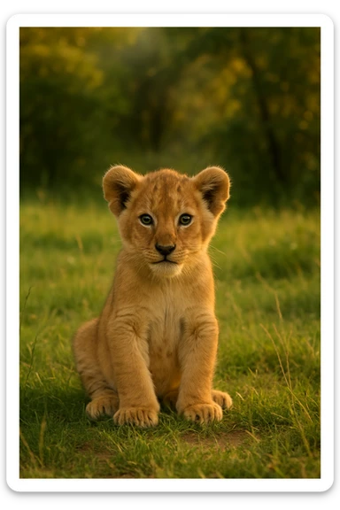 Lion cub sticker