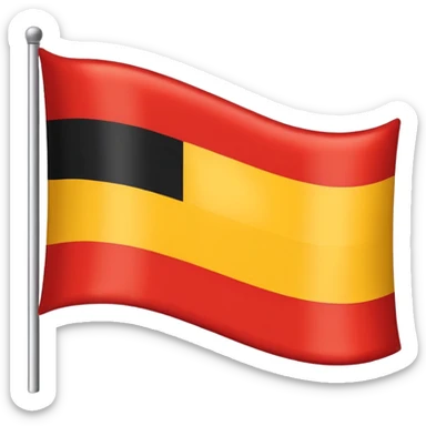 Bandera con colores, rojo, amarillo y negro, paresida a la de alemania sticker