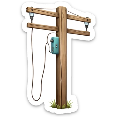 A telephone pole. sticker