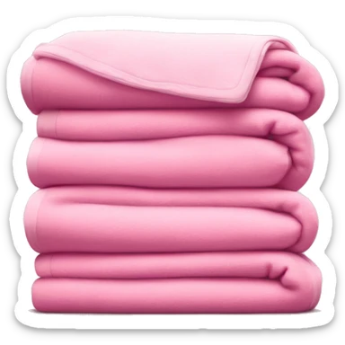 Pink blankets stacked on top of each other  sticker