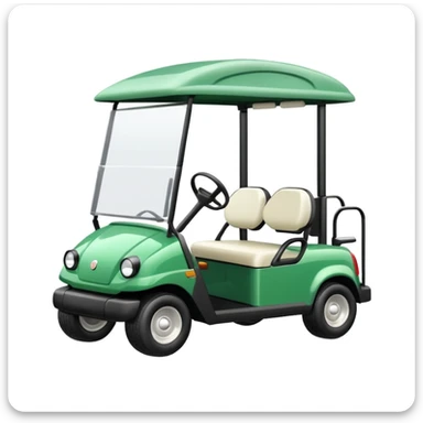 Cute golf cart emoji sticker