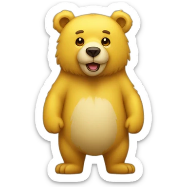Bear yellow sticker