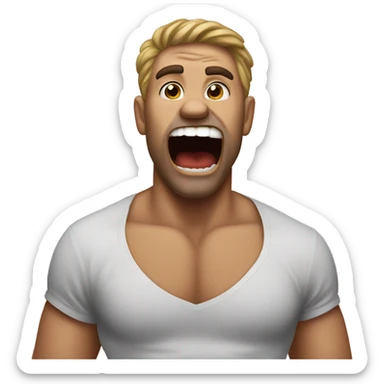 Bad taste in my mouth face  sticker