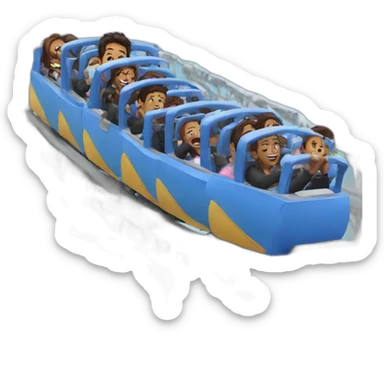 roller coaster closeup sticker