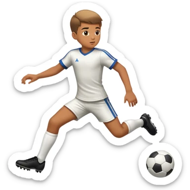 Boy kicking football sticker