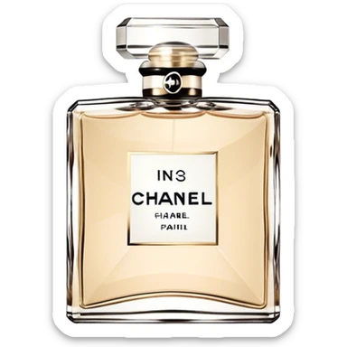 Beige Chanel parfum  sticker