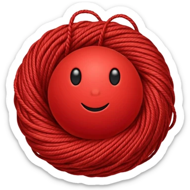 red ball of yarn sticker