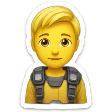 jaune qui attend sticker