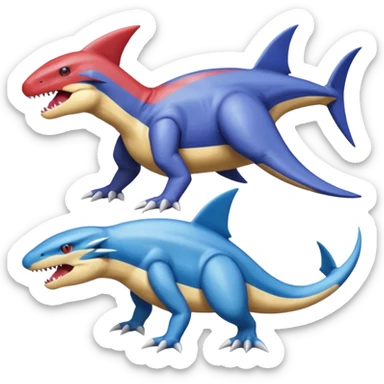 Genesect-Garchomp-Koraidon-Salamence-Latios-Sharpedo-fusion sticker