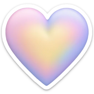 Pastel heart sticker