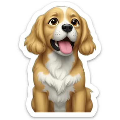 Chien dans un jardin  sticker