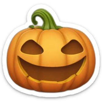 une citrouille effrayante sticker