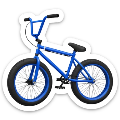 Royal blue colony bmx with camo black and white  tyres sticker