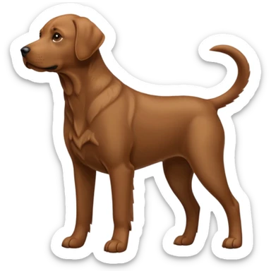 Please make a brown lab one side profile full body like this: 🐕 sticker