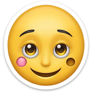 Emoji with eyelashes sticker