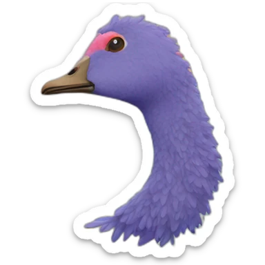 curly goose in tye-dye sticker