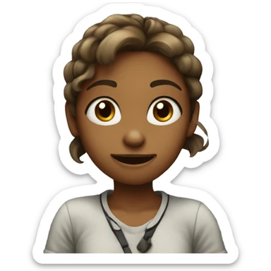 girl saying oh sticker