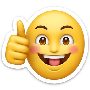 Emoji pointing a finger gun into its mouth. sticker