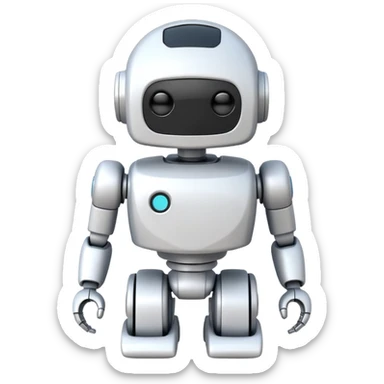 robot old cartoon simple kid toy white innocent funny adorable sticker