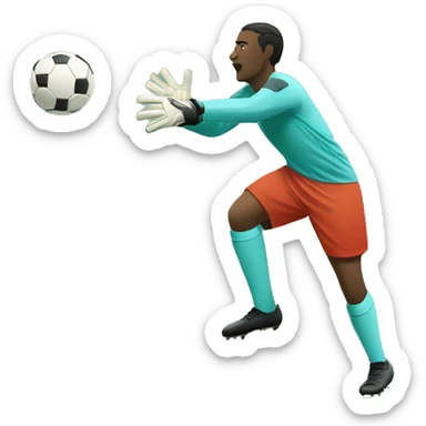 Goalkeeper passing the ball sticker
