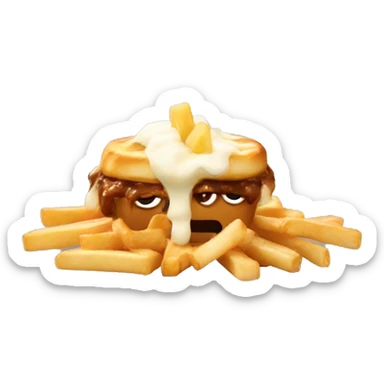 Poutine mange du poutine  sticker