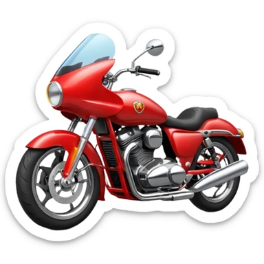 red motorcycle with out helmet sticker