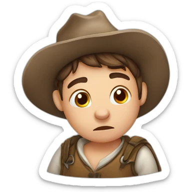 tired cow shepherd humor sticker