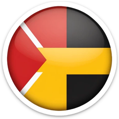 Aboriginal Australians flag red and yellow stripe with black circle inside  sticker