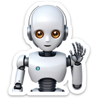 The robot is learning sticker