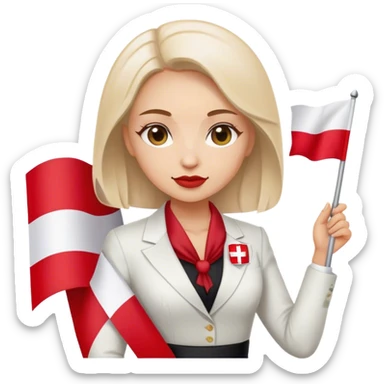 nationalist nationalist nationalist patriot patriot polish woman formal poland flag sticker