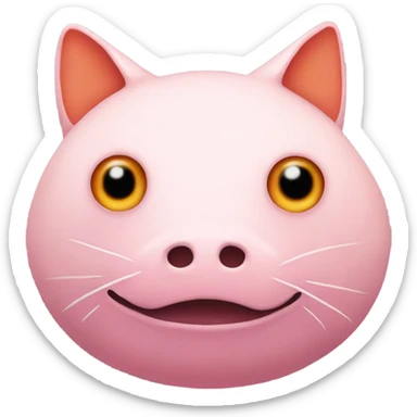 Kitsune mask blobfish sticker