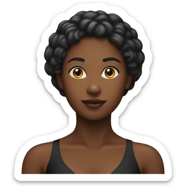 Corps femme noir maillot de bain  sticker