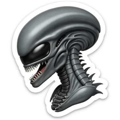 gray xenomorph from movie alien sticker
