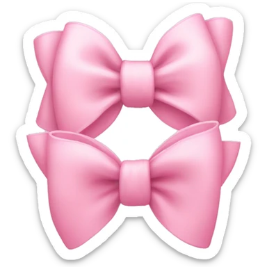 Baby pink bow sticker