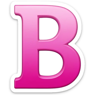 Pink Letter B sticker