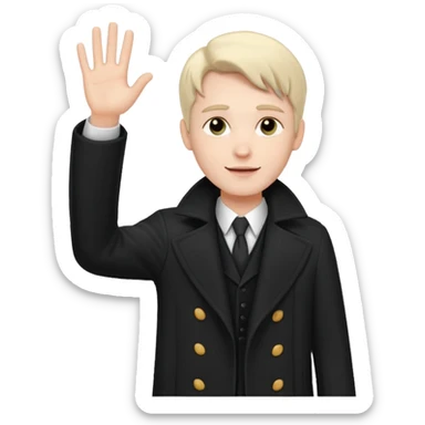 the character Caleb from the video game Blood waving as a greeting sticker