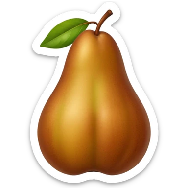 pear brown sticker