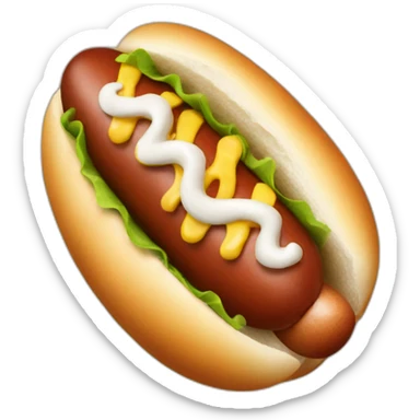 Football hotdogs sticker