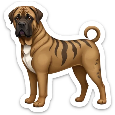 brindle coat english mastiff sticker