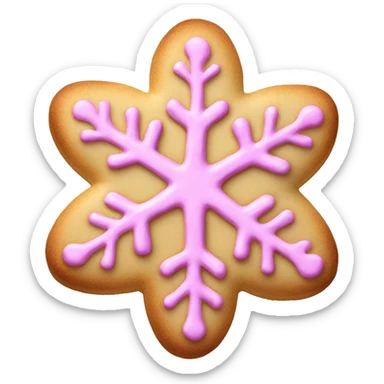 pink snowflake cookie  sticker
