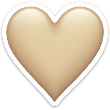 Beige heart  sticker