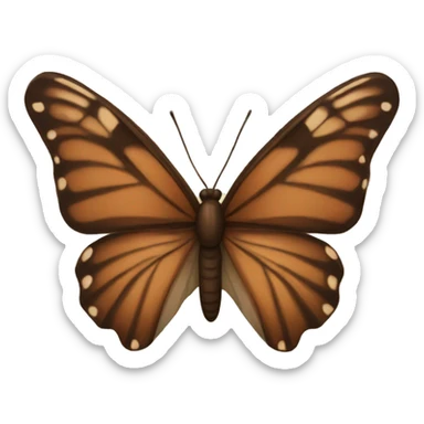 a brown butterfly sticker