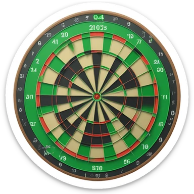 green dart board sticker